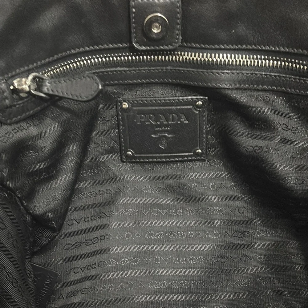 Prada Black Shoulder Bag with Silver Hardware - Picture 4 of 4